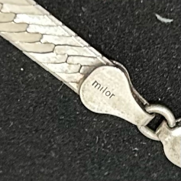 SALE!! MILOR ITALY 925 ITALIAN STERLING SILVER UNIQUE HERRINGBONE 30”CHAIN - Picture 6 of 10